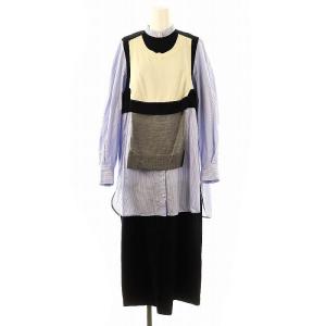 22AW TAILORING MIX DRESS ワンピース ロング 長袖 36 マルチカラー /DF