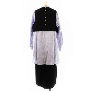 ENFOLD 22AW TAILORING MIX DRESS ワンピース ロング 長袖 36 マルチカラー /DF