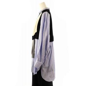 ENFOLD 22AW TAILORING MIX DRESS ワンピース ロング 長袖 36 マルチカラー /DF