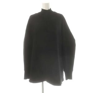 ダブルクロスタートルプルオーバーニット カットソー 長袖 38 黒 /HK OS