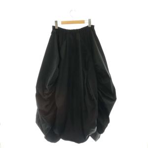 ENFOLD 23AW GATHER O SKIRT ギャザースカート ロング フレア 38 黒 ブラック