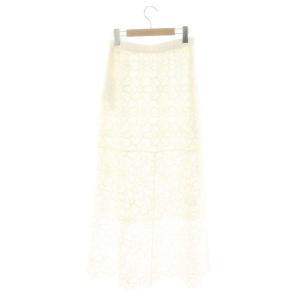 Diagram GRACE CONTINENTAL 23SS クロシェレーススカート ロング フレア 36 オフホワイト