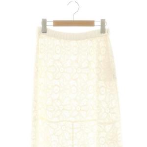 Diagram GRACE CONTINENTAL 23SS クロシェレーススカート ロング フレア 36 オフホワイト