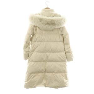 GRACE CONTINENTAL 24AW フードファー ロングダウンコート 36 キナリ アイボリー