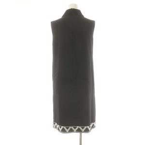 GRACE CONTINENTAL 23SS ビジューミニワンピース ノースリーブ 36 ブラック