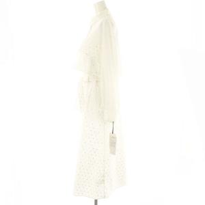Grace Class 23AW 箔ドットシャツドレス ワンピース ロング 長袖 36 ホワイト ゴールド色