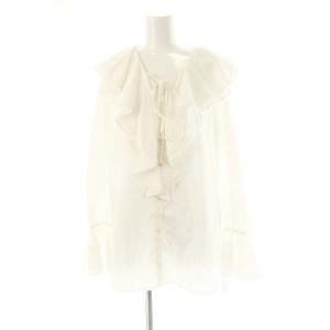 23AW フリルシャツ 長袖 38 オフホワイト /DO OS