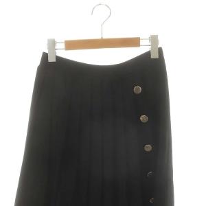 Grace Class 23SS ミラノリブプリーツスカート ミモレ ロング 38 黒 ブラック 0223123102