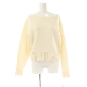 25SS スパークルニットトップ セーター 長袖 36 白 /HK OS