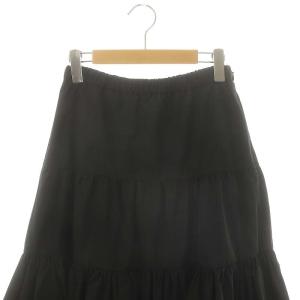 Grace Class 23AW トリアセタフタスカート ギャザー マキシ ロング 36 黒 ブラック 0223321134 /AT