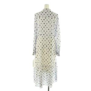 Diagram GRACE CONTINENTAL 23SS グラデーションドットワンピース レース インナー付き 36 ライトパープル 黒