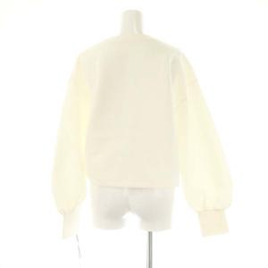 GRACE CONTINENTAL 24SS ロゴカットトップ カットソー ビジュー 長袖 36 ホワイト