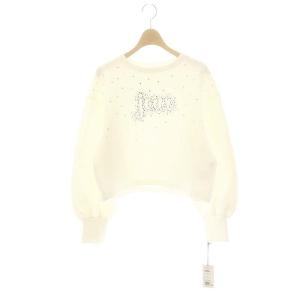 23AW スパンコールスウェット カットソー 36 オフホワイト