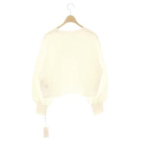 GRACE CONTINENTAL 23AW スパンコールスウェット カットソー 36 オフホワイト