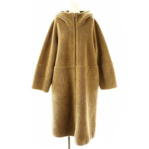 24AW ウールボアムートンフードコート 36 モカ