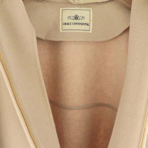 GRACE CONTINENTAL フォックスカラーリバーコート アウター ウール 36 ベージュ /KO OS