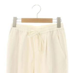 yori マットダブルクロススティックパンツ テーパード イージー 34 オフホワイト /DO OS