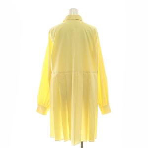 ENFOLD C/PEブロード プリーツSH シャツ 長袖 38 黄 イエロー