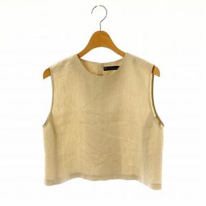 24SS ラメドビーノースリブラウス ベージュ /DF OS