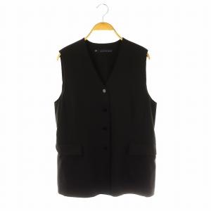 24AW 2WAYストレッチジレ ベスト Vネック ブラック /DF OS