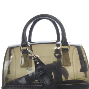 FURLA スタッズキャンディバッグ ハンドバッグ ショルダーバッグ 2way 切替 黒 ブラック /SR36