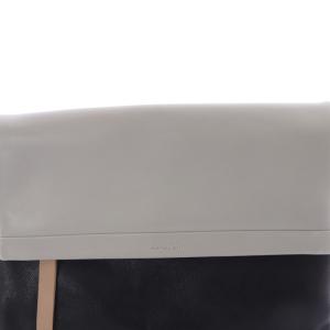 TIFFANY&Co. バイカラー クラッチバッグ ロゴ グレー 黒 ブラック