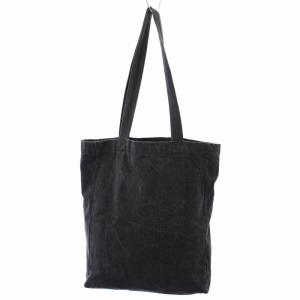 A.P.C. トートバッグ ショルダーバッグ デニム ロゴ ブラック グリーン /TK OF