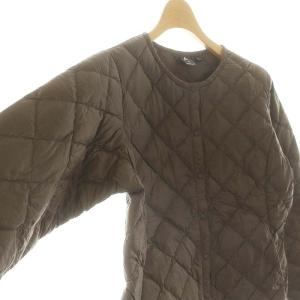 mont-bell スペリオダウンラウンドネックジャケット アウター ロゴ刺繍 M カーキブラウン