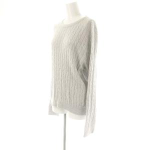 45rpm SDL 超ガーゼケーブルストレッチの908オンザビーチクルーニット セーター ライトグレー