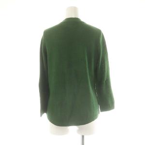 Pal'las Palace リネンコットンクルーネックカーディガン 長袖 2 グリーン イエローベージュ /DO OS