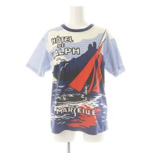 hotel de ralph グラフィックコットンジャージーTシャツ カットソー 半袖 マルチカラー /DO