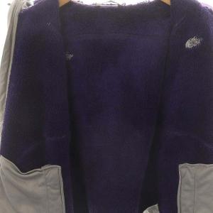 THE NORTH FACE ZERMATT フリースジップフーディジャケット ロゴ刺繍 XL ラベンダー ネイビー /DO OS