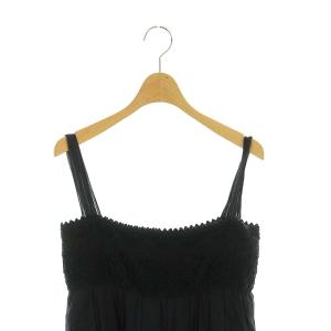 RED VALENTINO REDVALENTINO レースワンピース キャミワンピース ミニ 38 ブラック /DF OS