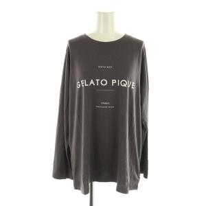 gelato pique セットアップ レーヨンパジャマ ロゴカットソー イージーパンツ F チャコールグレー ホワイト /DO