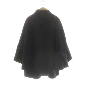 ANAYI ウールナイロンリバーケープコート アウター 34 ネイビー /DF OS SH