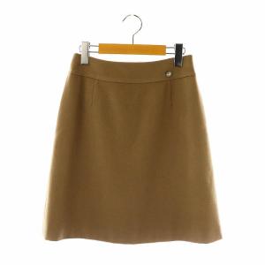 カシミヤスカート 38 ベージュ 36314