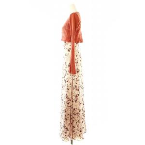 SNIDEL 23AW ニットカーデ&プリントキャミワンピースSET ボレロ 総柄 0 ピンク /MI OS