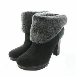 ショートブーツ ダンディライオン スェード 24cm 黒 ブラック 1003614 OS