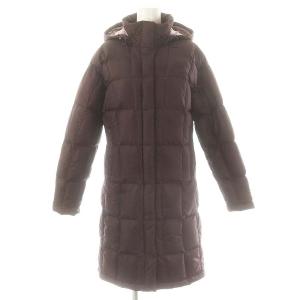 フード ダウンコート アウター ジップアップ スナップボタン ナイロン XS ダークパープル /NR OS