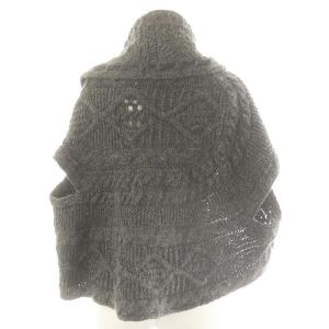 Tao TF-N035 ケーブルニット ベスト ウール 黒