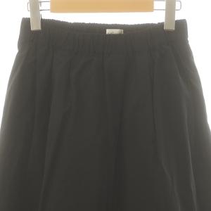 Lisiere L'Appartement Grosgrain Volume Skirt スカート ロング フレア 34 ブラック /DO OS