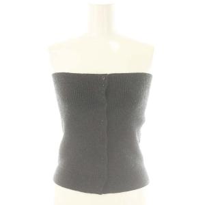 24AW Rib Knit Bustier ビスチェ ニット ウール F 黒