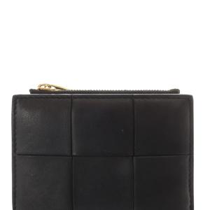 BOTTEGA VENETA イントレチャート スモール カセット 二つ折り財布 ブラック