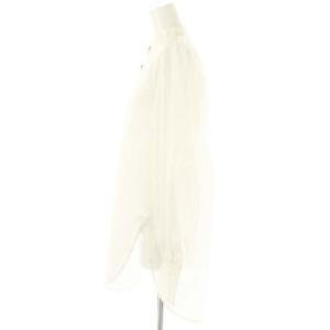 ENFOLD SOMELOS ロングブラウス シャツ チュニック 長袖 前開き コットン 38 白 300ES330-0770