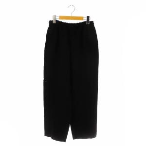 トリアセテート ロングワイドパンツ イージーパンツ 38 ブラック /DF OS SH