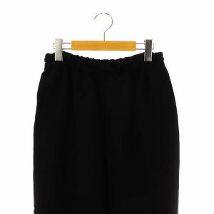 ENFOLD トリアセテート ロングワイドパンツ イージーパンツ 38 ブラック /DF OS SH