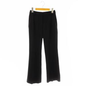 24年製 美脚ストレッチパンツ スラックス フレアパンツ 0 ブラック /DF OS SH