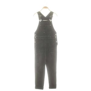 デニムオーバーオール テーパードパンツ 34 ダークグレー /DO OS