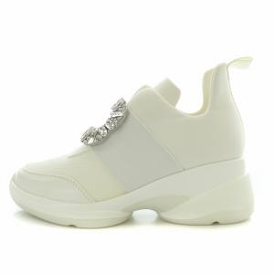 24SS ハイカットビジュースニーカー シューズ ローカット 厚底 36 白 ホワイト CWGS241538