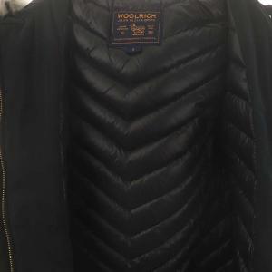 WOOLRICH フォックスファーロングダウンコート S ブラック